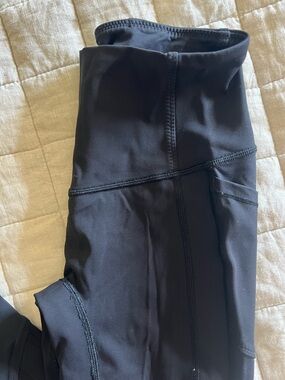 Lululemon Black Running Leggings 3/4 length with Pockets Size 4